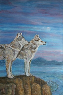 Two Wolves Over the Medicine Wheel.jpg